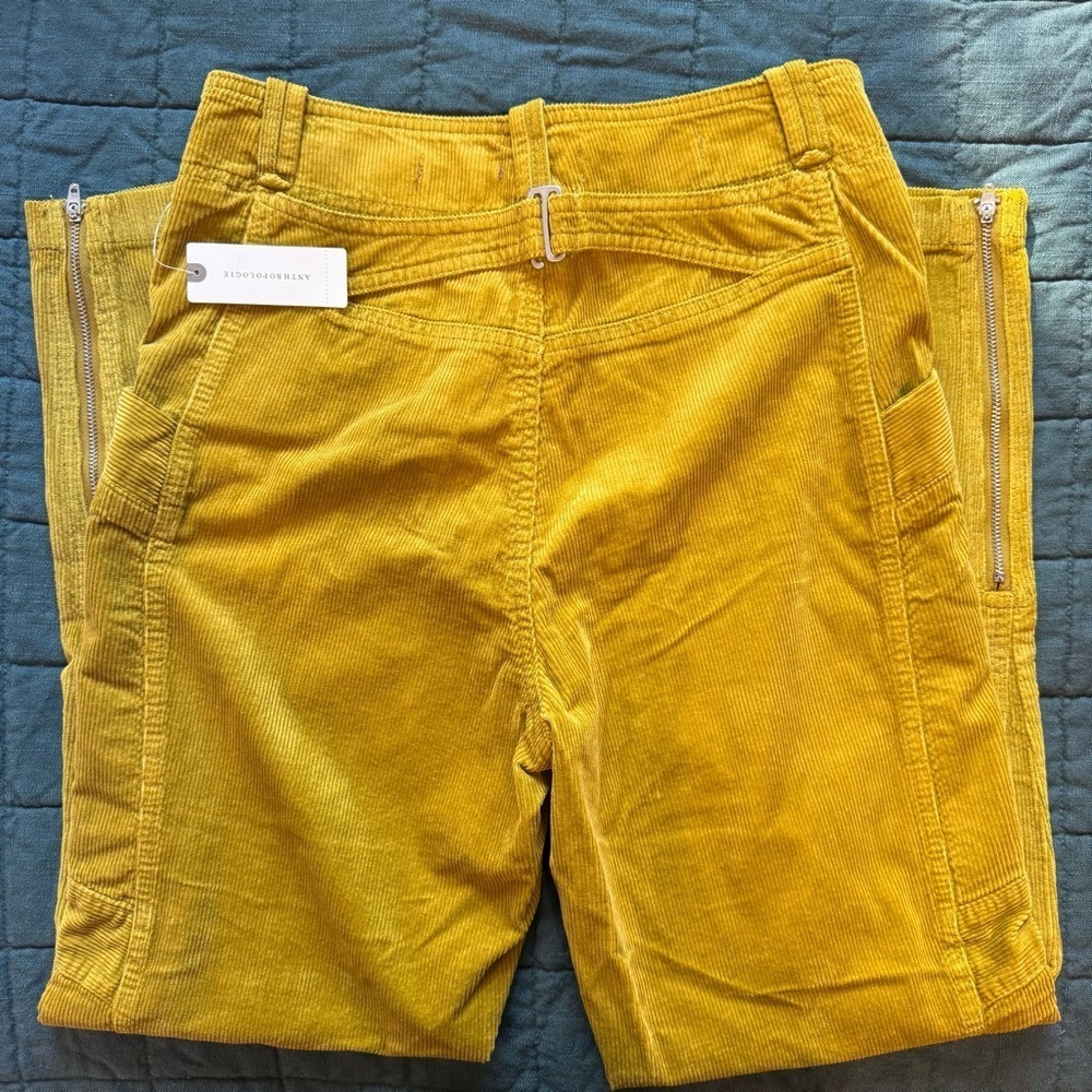 NWT Anthropologie Pilcro Golden Corduroy Trousers Size 27 - Picture 9 of 11